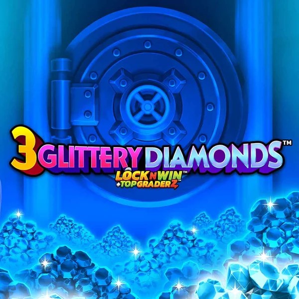 3 Glittery Diamonds slot icon by PearFiction Studios, available at AllySpin Casino