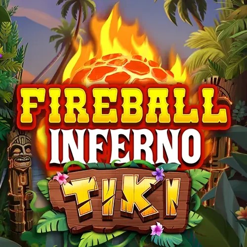 Fireball Inferno Tiki logo by NetEnt at AllySpin Casino