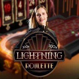 Live Casino logo of Lightning Roulette from Evolution at AllySpin Casino