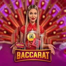 Mega Baccarat slot logo by Pragmatic Play at AllySpin Casino